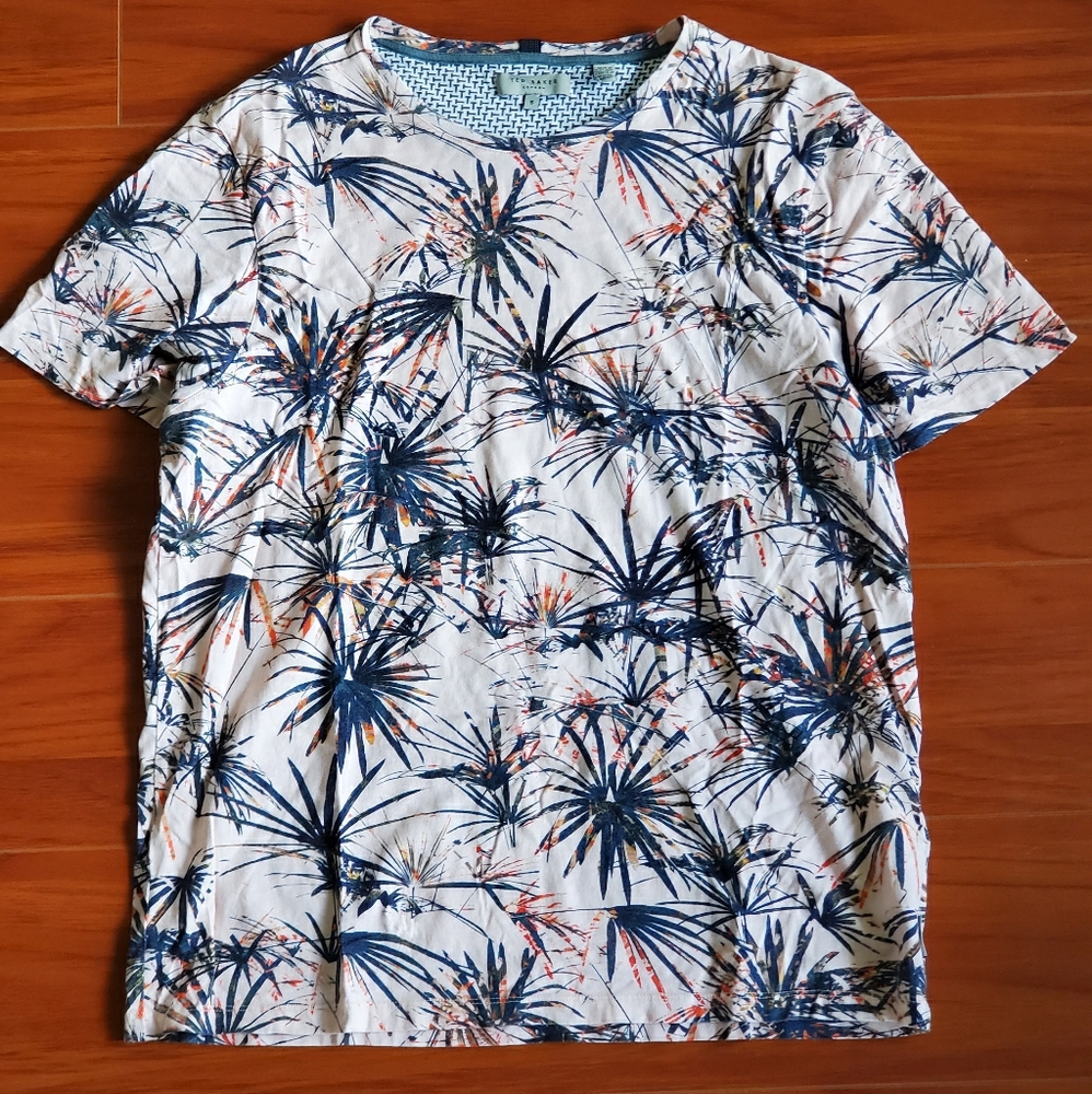 Ted Baker Pink Tropical Print T-shirt